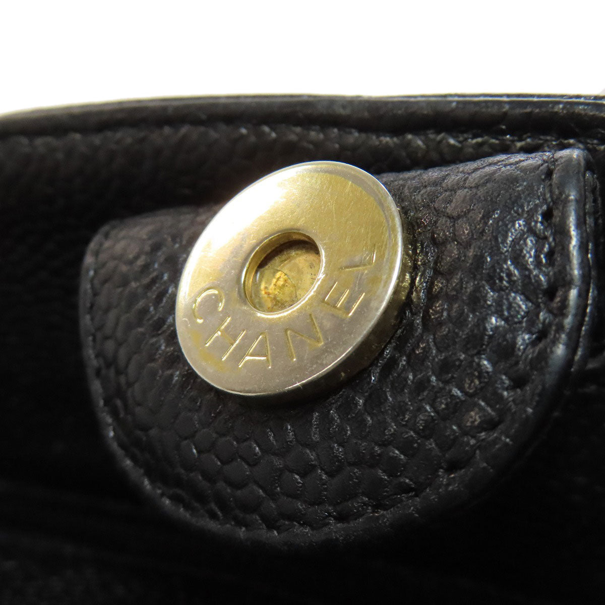 CHANEL シャネル マトラッセ ゴールド金具 トートバッグ グレインド カーフスキン レディース 中古