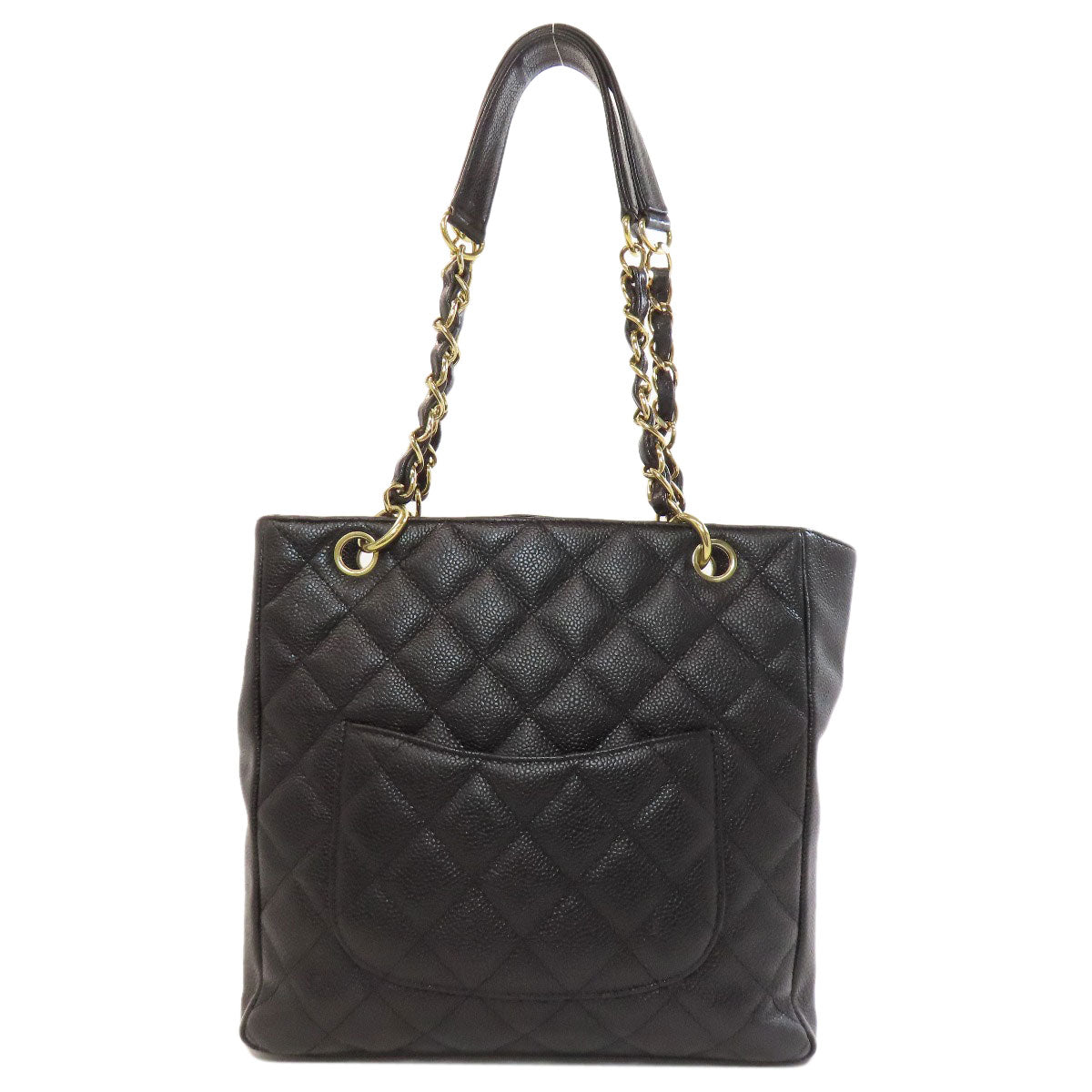 CHANEL シャネル マトラッセ ゴールド金具 トートバッグ グレインド カーフスキン レディース 中古