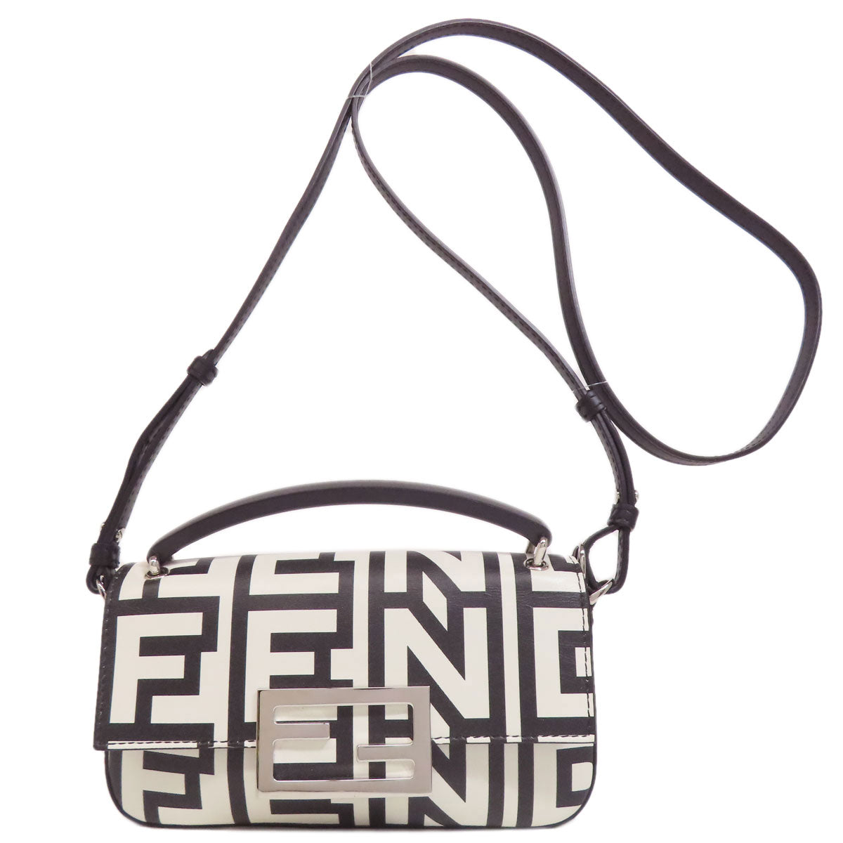 FENDI フェンディ マークジェイコブスコラボ バゲット フォンポーチ 2WAY ショルダーバッグ カーフ レディース 中古