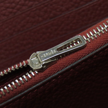 HERMES エルメス アザップロング ルージュセリエ シルバー金具 長財布（小銭入れあり） トゴ レディース 中古