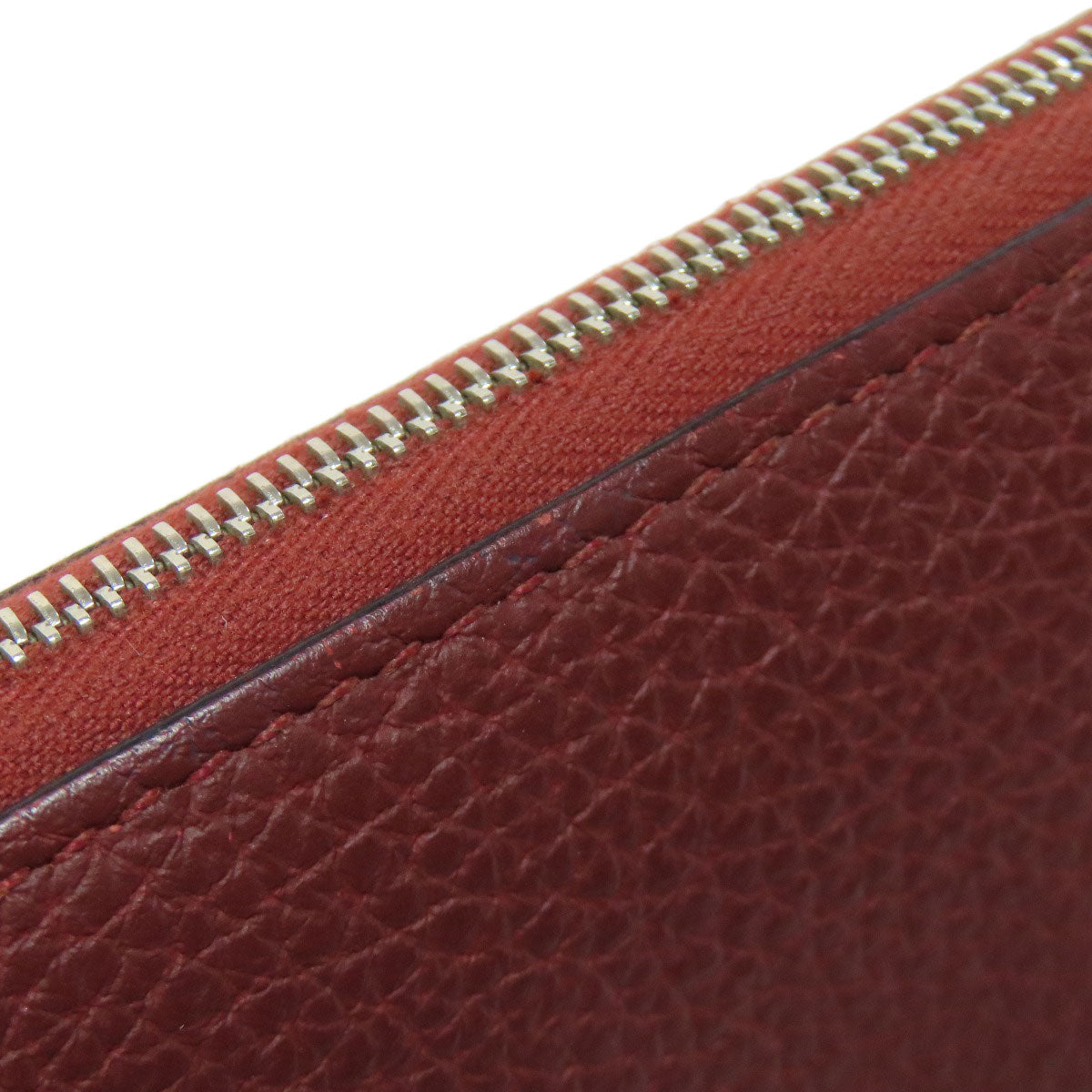 HERMES エルメス アザップロング ルージュセリエ シルバー金具 長財布（小銭入れあり） トゴ レディース 中古