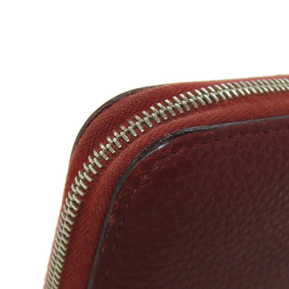 HERMES エルメス アザップロング ルージュセリエ シルバー金具 長財布（小銭入れあり） トゴ レディース 中古