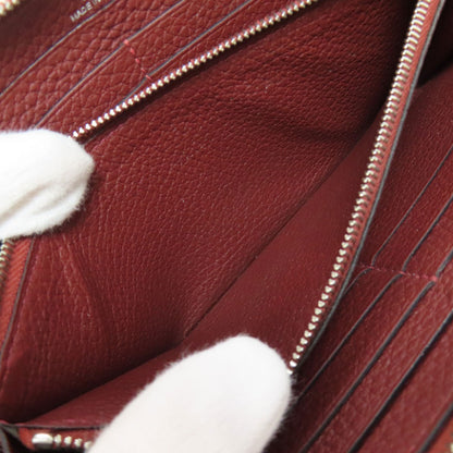 HERMES エルメス アザップロング ルージュセリエ シルバー金具 長財布（小銭入れあり） トゴ レディース 中古