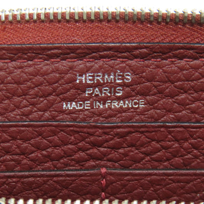 HERMES エルメス アザップロング ルージュセリエ シルバー金具 長財布（小銭入れあり） トゴ レディース 中古