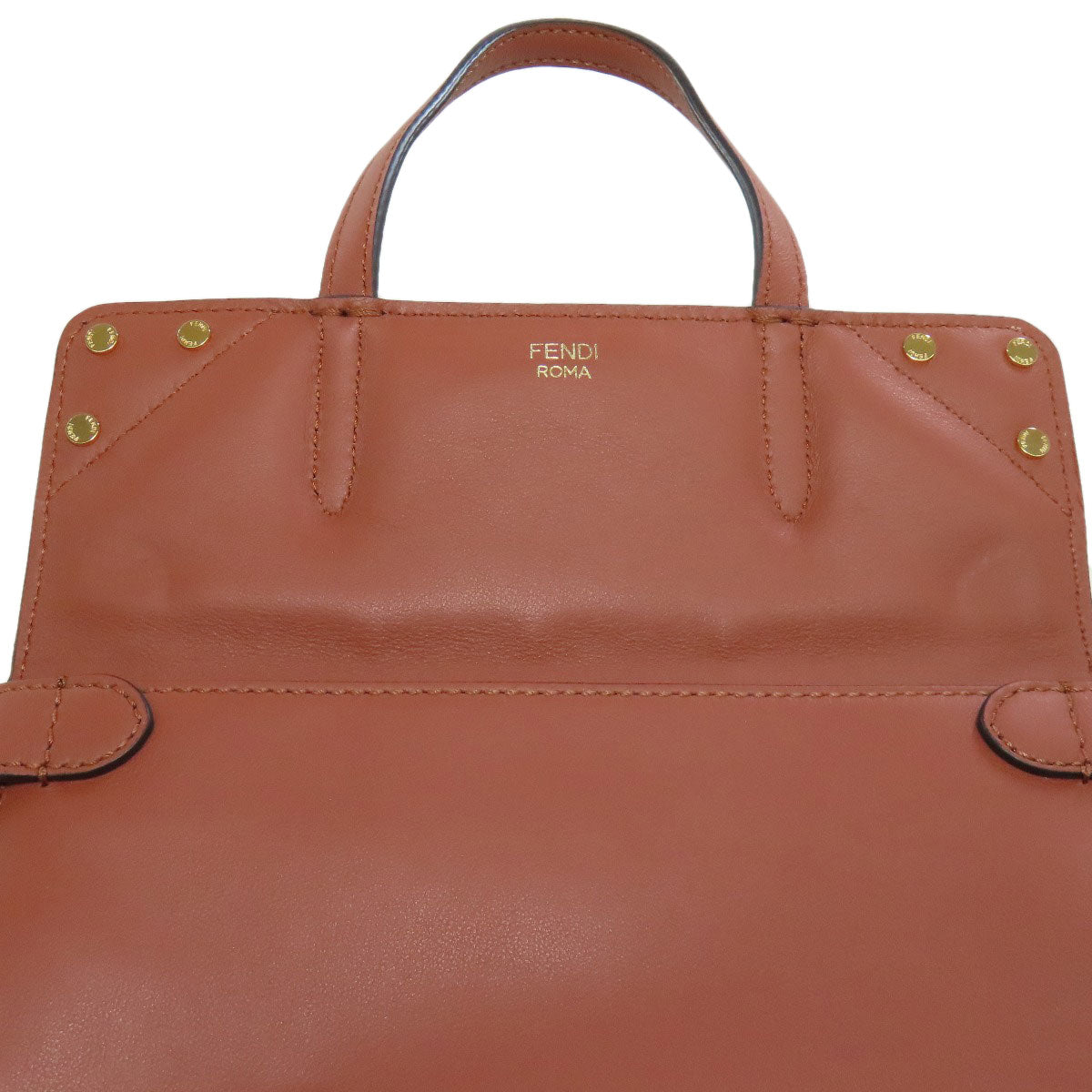 FENDI フェンディ フリップ スモール 2WAY ショルダーバッグ カーフ レディース 中古