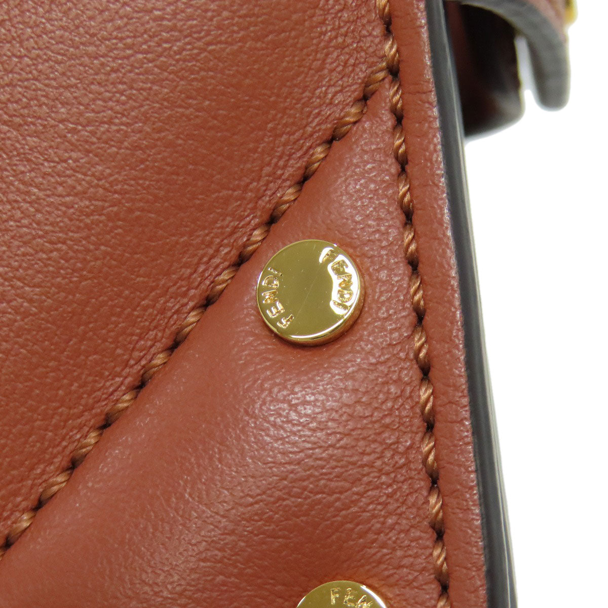 FENDI フェンディ フリップ スモール 2WAY ショルダーバッグ カーフ レディース 中古