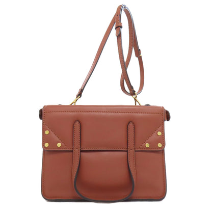 FENDI フェンディ フリップ スモール 2WAY ショルダーバッグ カーフ レディース 中古
