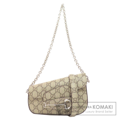 GUCCI グッチ 774209 ワンショルダー ホースビット GG 2WAY ショルダーバッグ PVC レディース 中古