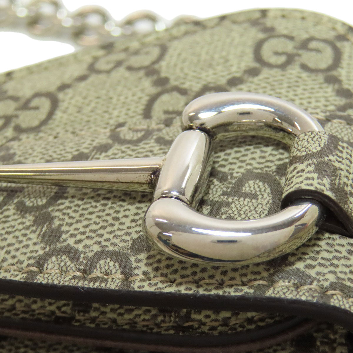 GUCCI グッチ 774209 ワンショルダー ホースビット GG 2WAY ショルダーバッグ PVC レディース 中古