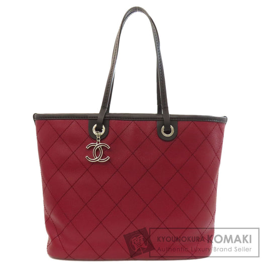 CHANEL シャネル オンザロード シルバー金具 トートバッグ グレインド カーフスキン レディース 中古