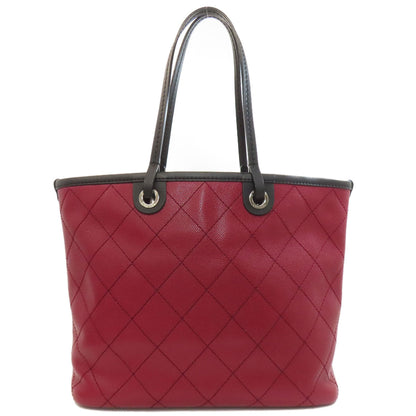 CHANEL シャネル オンザロード シルバー金具 トートバッグ グレインド カーフスキン レディース 中古