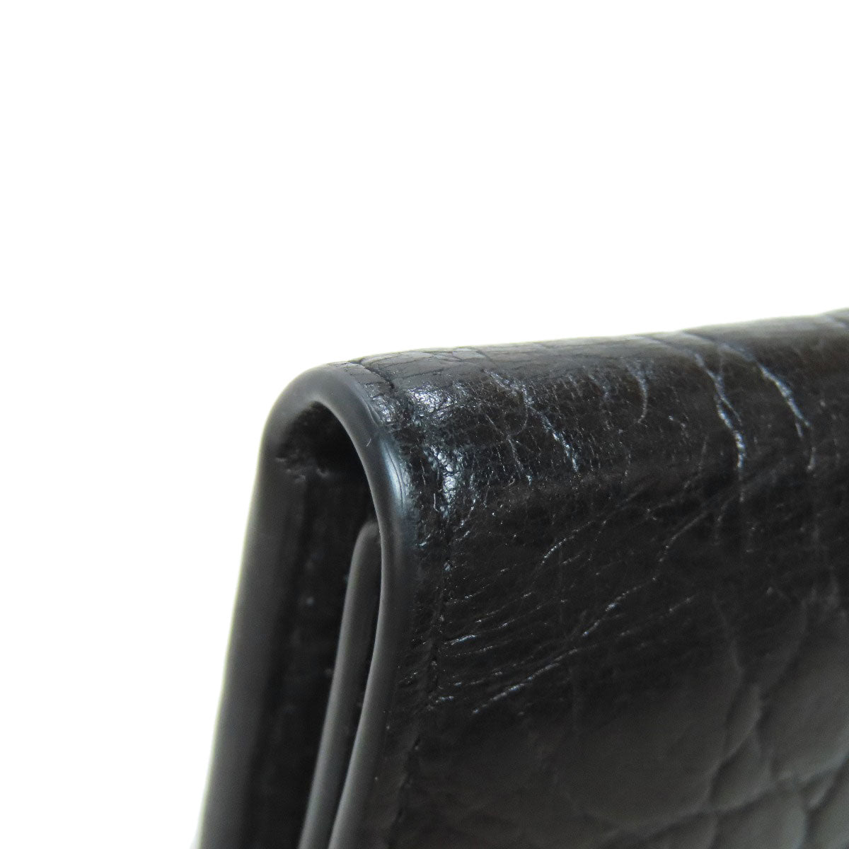 SAINT LAURENT サンローラン 型押し キーケース レザー レディース 中古