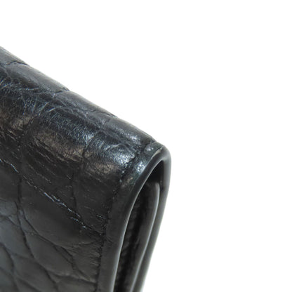 SAINT LAURENT サンローラン 型押し キーケース レザー レディース 中古