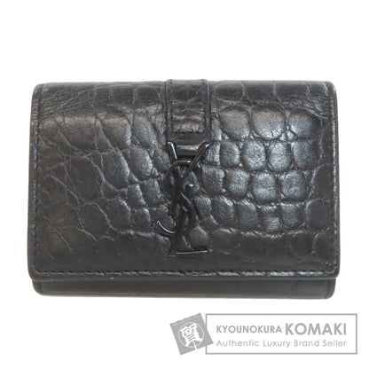 SAINT LAURENT サンローラン 型押し キーケース レザー レディース 中古