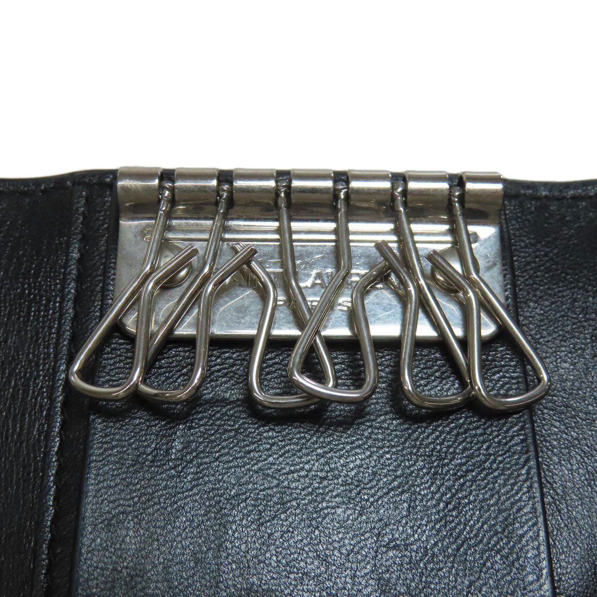 SAINT LAURENT サンローラン 型押し キーケース レザー レディース 中古