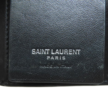 SAINT LAURENT サンローラン 型押し キーケース レザー レディース 中古