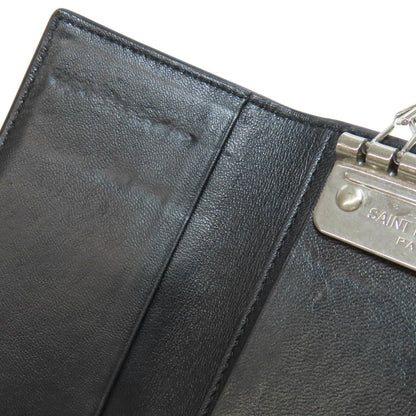 SAINT LAURENT サンローラン 型押し キーケース レザー レディース 中古
