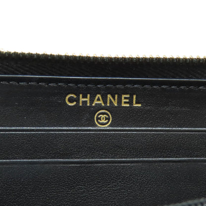 CHANEL シャネル ドーヴィル スモールジップウォレット 長財布（小銭入れあり） キャンバス レディース 中古