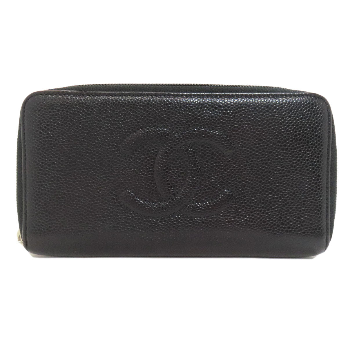 CHANEL シャネル ココマーク シルバー金具 長財布（小銭入れあり） グレインド カーフスキン レディース 中古