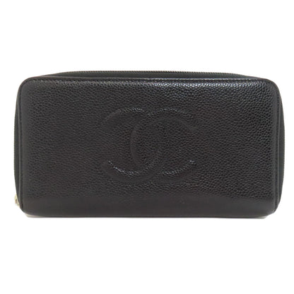 CHANEL シャネル ココマーク シルバー金具 長財布（小銭入れあり） グレインド カーフスキン レディース 中古