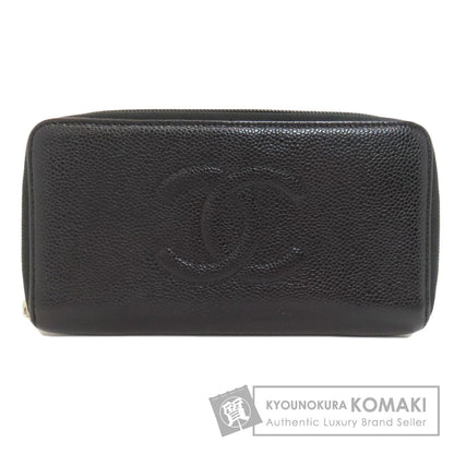 CHANEL シャネル ココマーク シルバー金具 長財布（小銭入れあり） グレインド カーフスキン レディース 中古