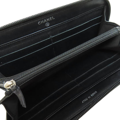 CHANEL シャネル ココマーク シルバー金具 長財布（小銭入れあり） グレインド カーフスキン レディース 中古