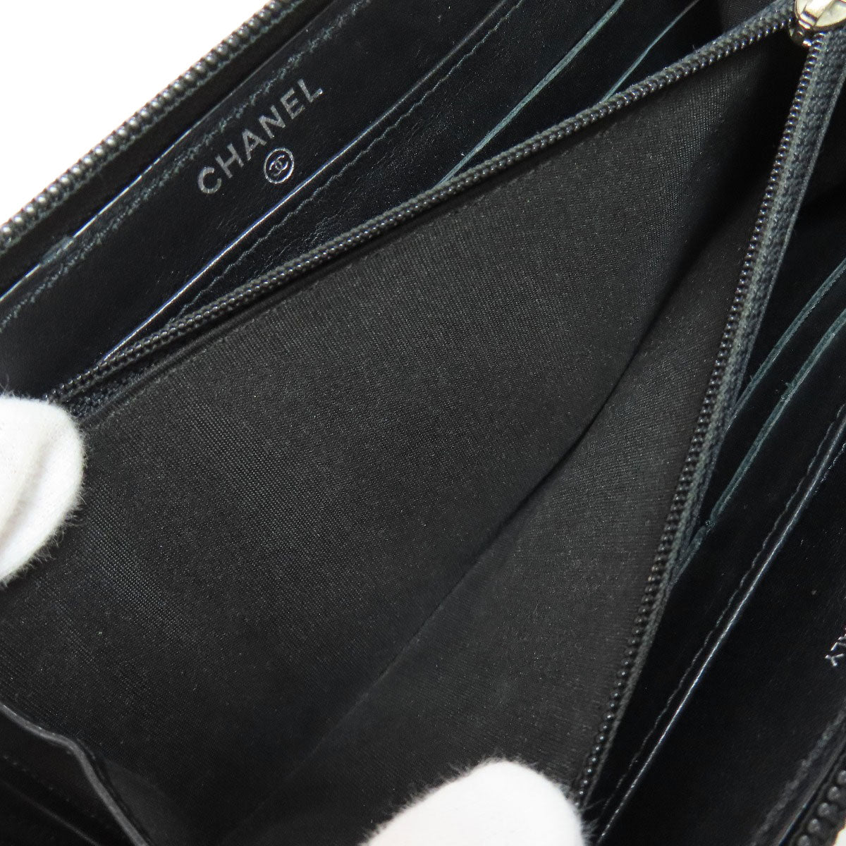 CHANEL シャネル ココマーク シルバー金具 長財布（小銭入れあり） グレインド カーフスキン レディース 中古