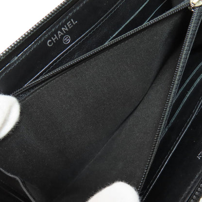 CHANEL シャネル ココマーク シルバー金具 長財布（小銭入れあり） グレインド カーフスキン レディース 中古