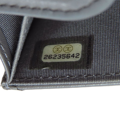 CHANEL シャネル ココマーク Vステッチ ゴールド金具 コインケース ラムスキン レディース 中古