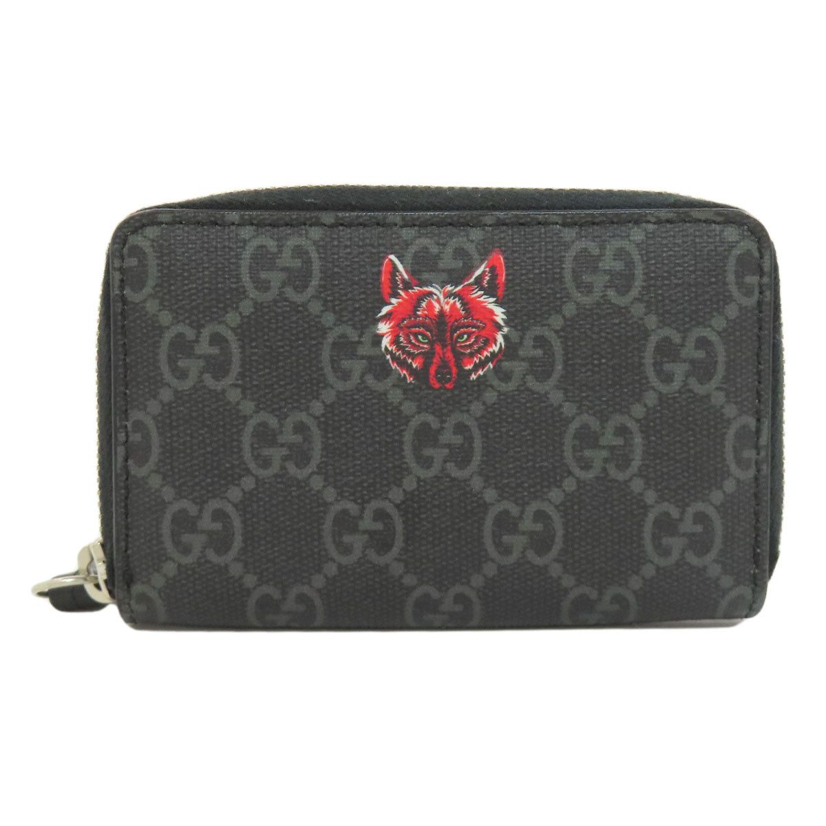 GUCCI グッチ 451276 ウルフ GGスプリーム カードケース PVC レディース 中古