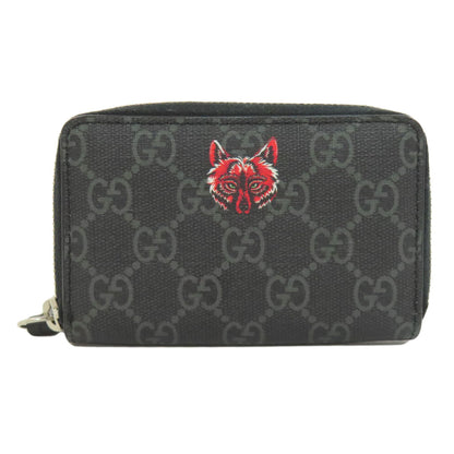 GUCCI グッチ 451276 ウルフ GGスプリーム カードケース PVC レディース 中古