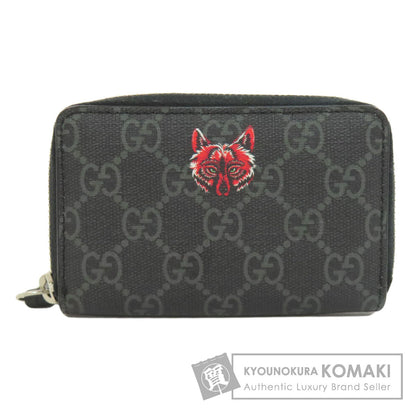 GUCCI グッチ 451276 ウルフ GGスプリーム カードケース PVC レディース 中古