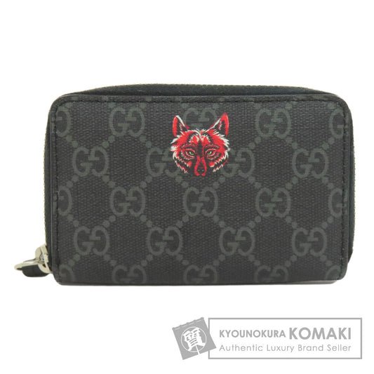 GUCCI グッチ 451276 ウルフ GGスプリーム カードケース PVC レディース 中古