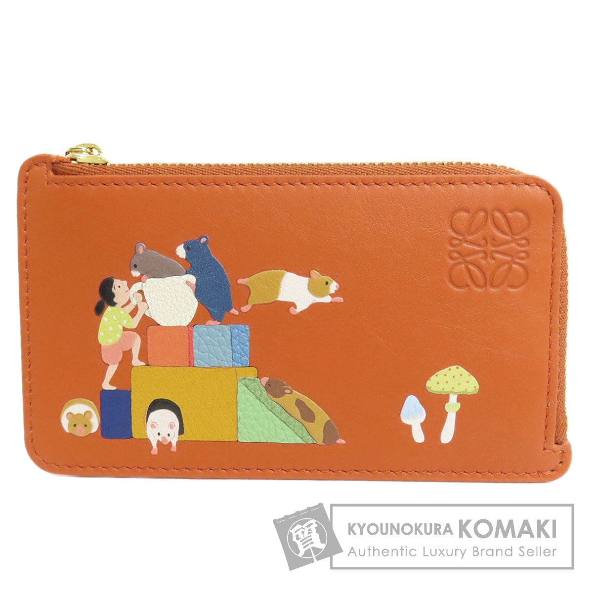 LOEWE ロエベ ハムスターモチーフ コインケース レザー レディース 中古