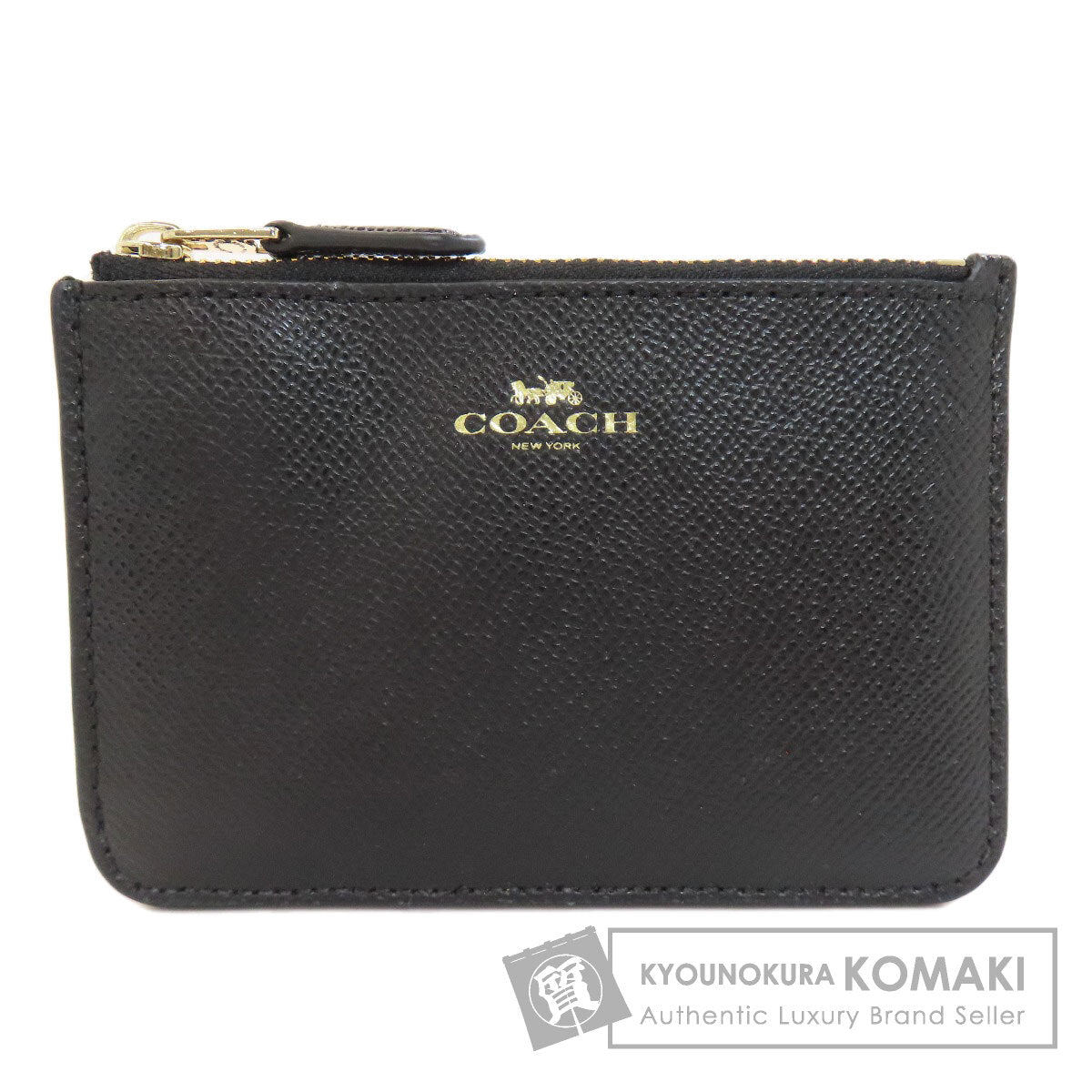 COACH コーチ F57854 キーリング付き コインケース レザー レディース 中古