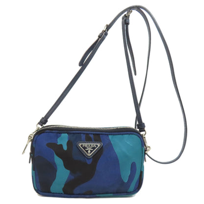 PRADA プラダ カモフラージュ柄 ミニショルダー ショルダーバッグ ナイロン レディース 中古