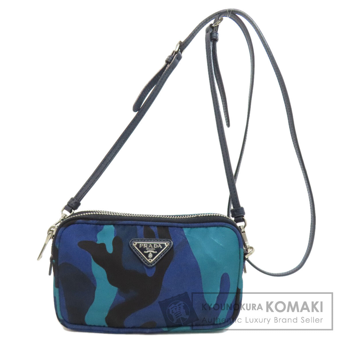 PRADA プラダ カモフラージュ柄 ミニショルダー ショルダーバッグ ナイロン レディース 中古