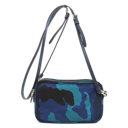 PRADA プラダ カモフラージュ柄 ミニショルダー ショルダーバッグ ナイロン レディース 中古