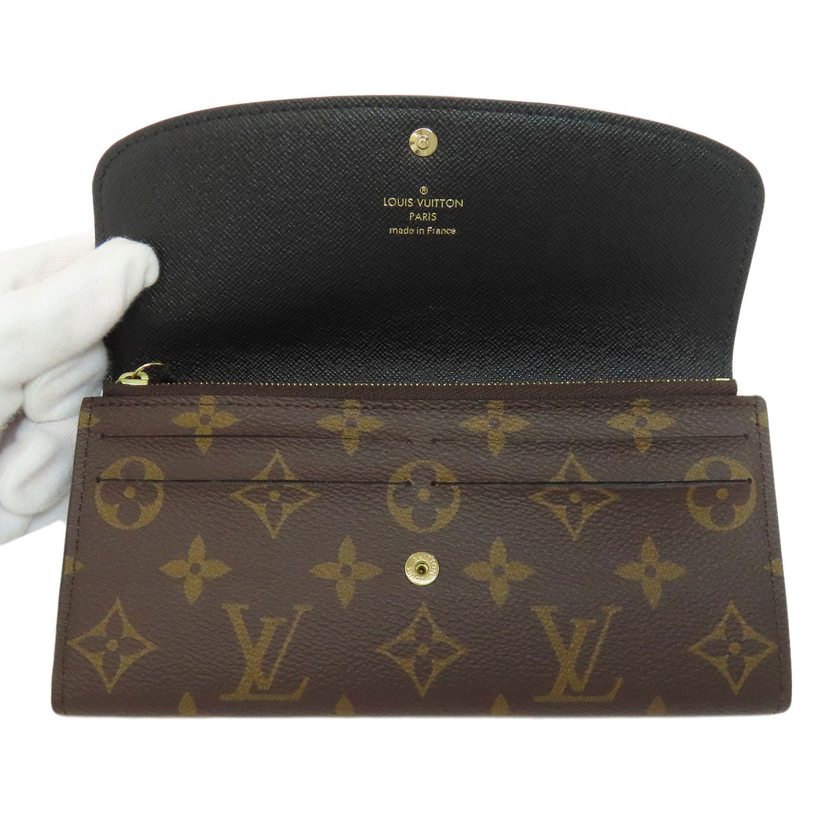 LOUIS VUITTON ルイヴィトン M82157 ポルトフォイユ・エミリー 長財布（小銭入れあり） モノグラムリバース レディース 中古