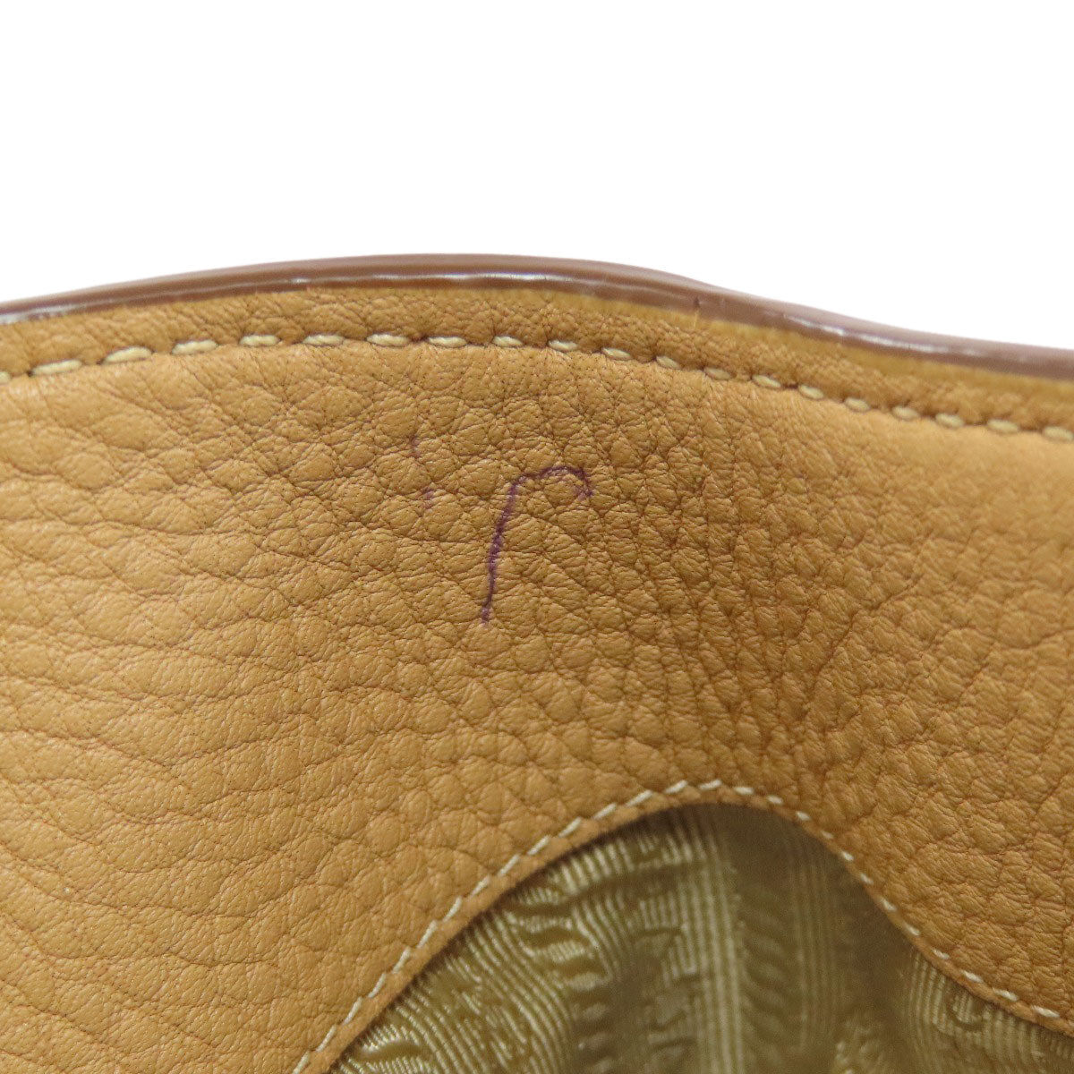 PRADA プラダ ロゴ ハンドバッグ レザー レディース 中古