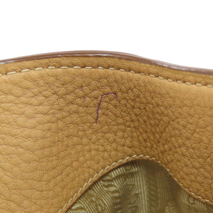 PRADA プラダ ロゴ ハンドバッグ レザー レディース 中古