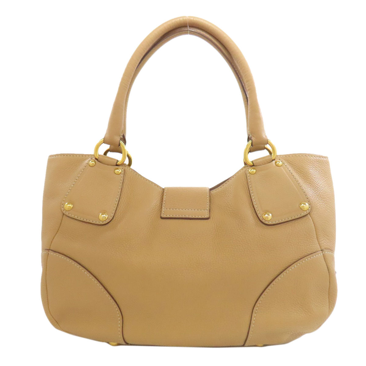 PRADA プラダ ロゴ ハンドバッグ レザー レディース 中古