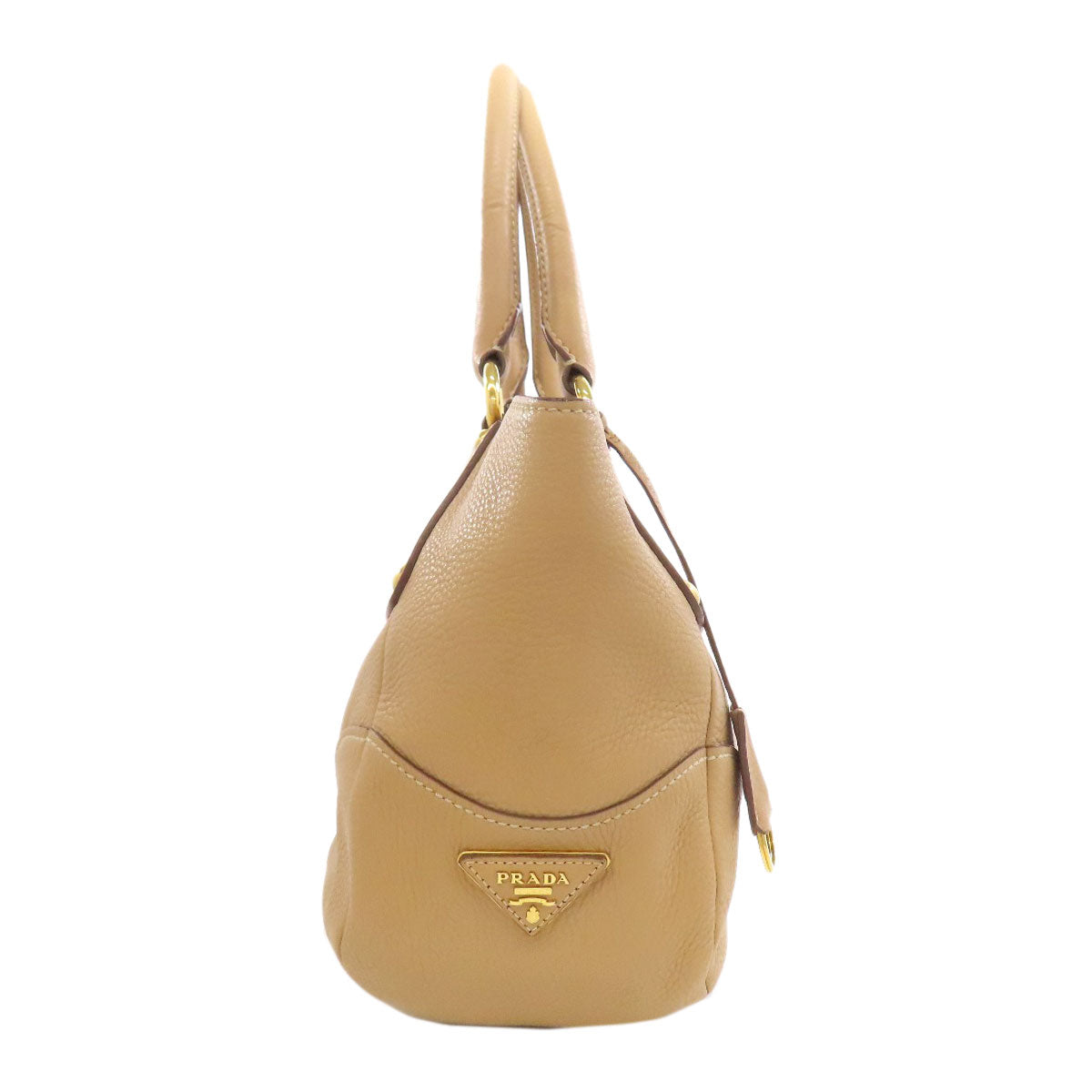 PRADA プラダ ロゴ ハンドバッグ レザー レディース 中古