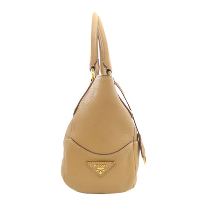 PRADA プラダ ロゴ ハンドバッグ レザー レディース 中古