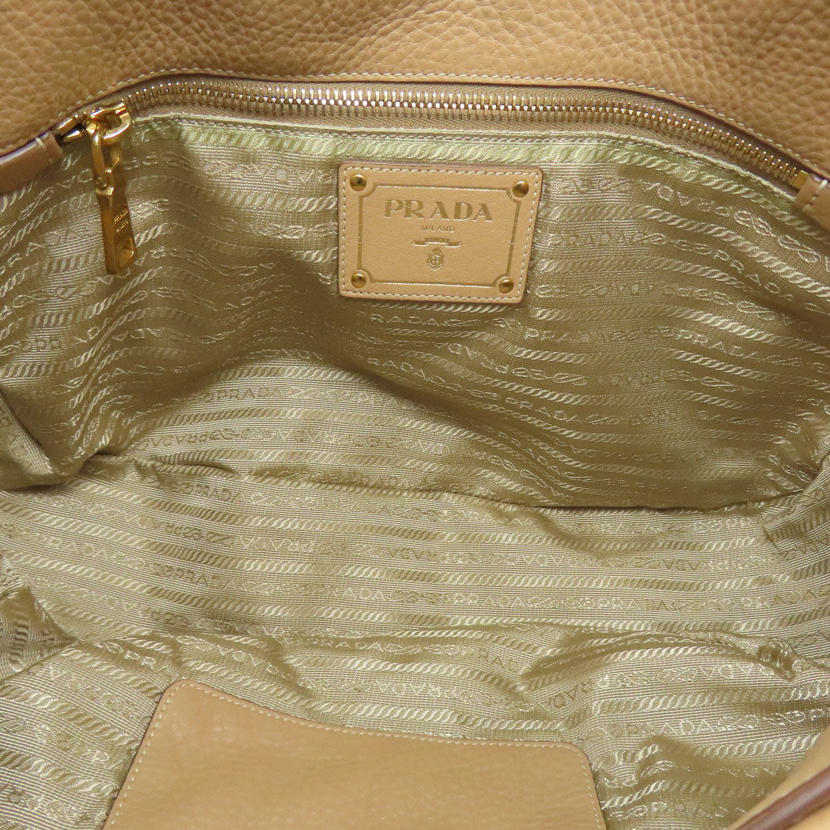 PRADA プラダ ロゴ ハンドバッグ レザー レディース 中古