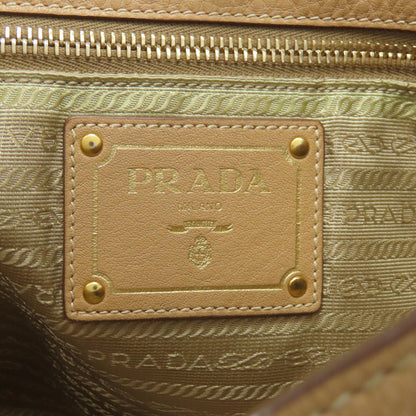 PRADA プラダ ロゴ ハンドバッグ レザー レディース 中古