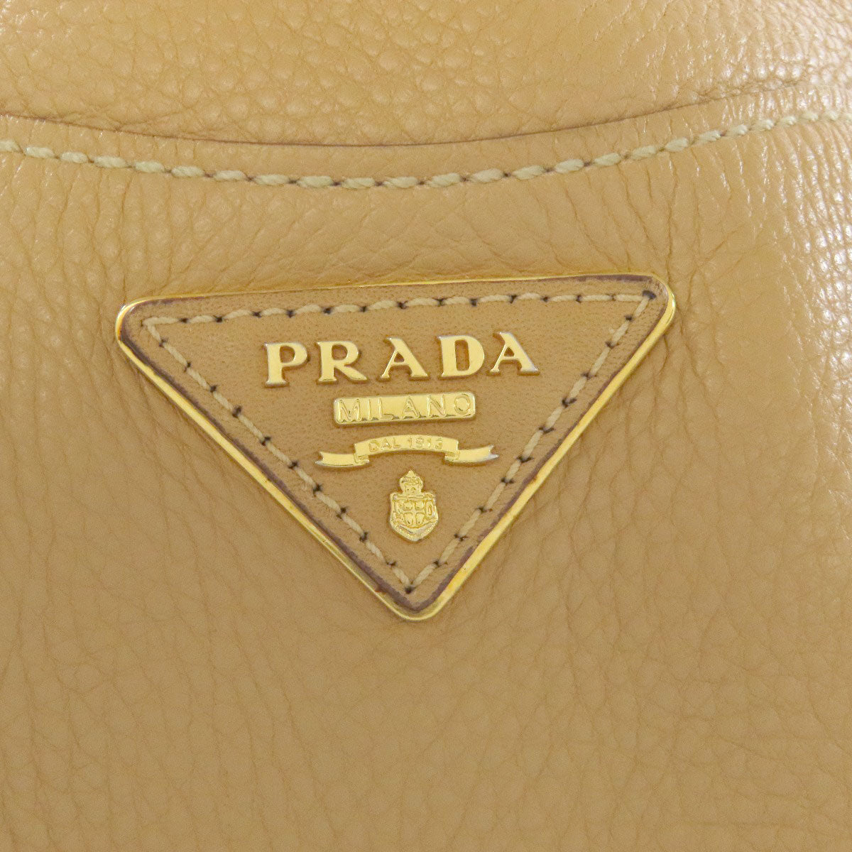 PRADA プラダ ロゴ ハンドバッグ レザー レディース 中古