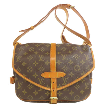 LOUIS VUITTON ルイヴィトン M40710 ソミュールMM ショルダーバッグ モノグラムキャンバス レディース 中古