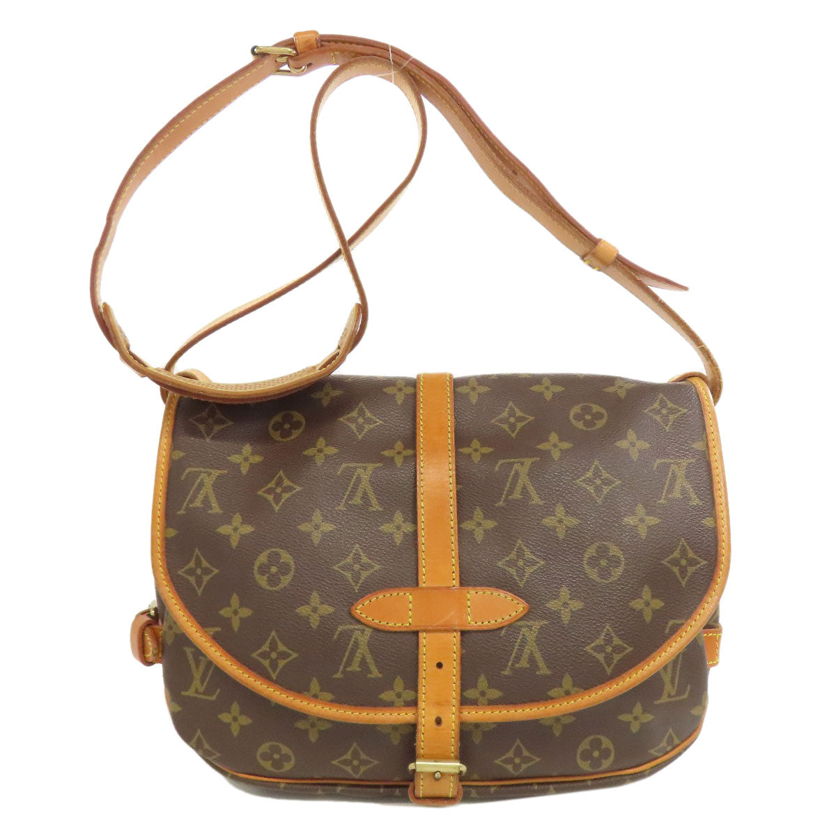 LOUIS VUITTON ルイヴィトン M40710 ソミュールMM ショルダーバッグ モノグラムキャンバス レディース 中古