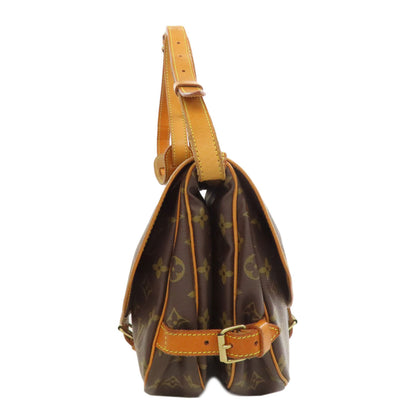 LOUIS VUITTON ルイヴィトン M40710 ソミュールMM ショルダーバッグ モノグラムキャンバス レディース 中古
